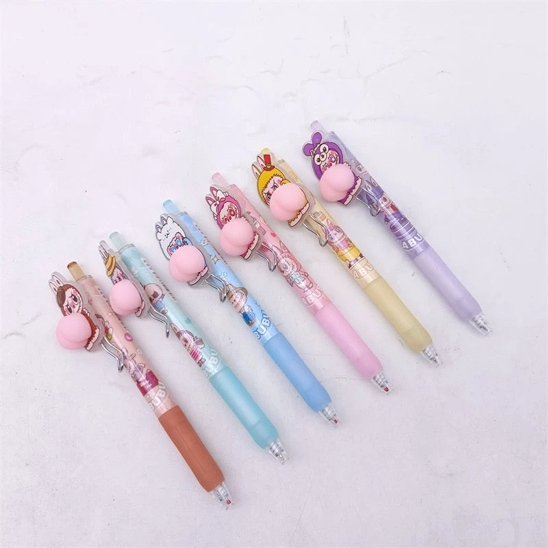 Labubu Gel Pen – 0.5 mm Fine Tip with Squishy Character Topper (Single Pen)